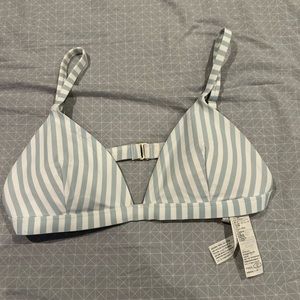 Blue Hollister Triangle Bikini Top